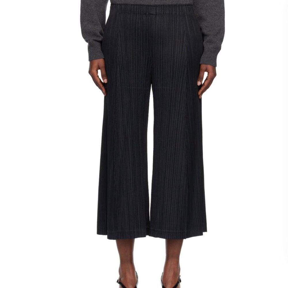 ISSEY MIYAKE Pleats Please Black "Thicker Bottom 1" Trouser JP 2 / US 0